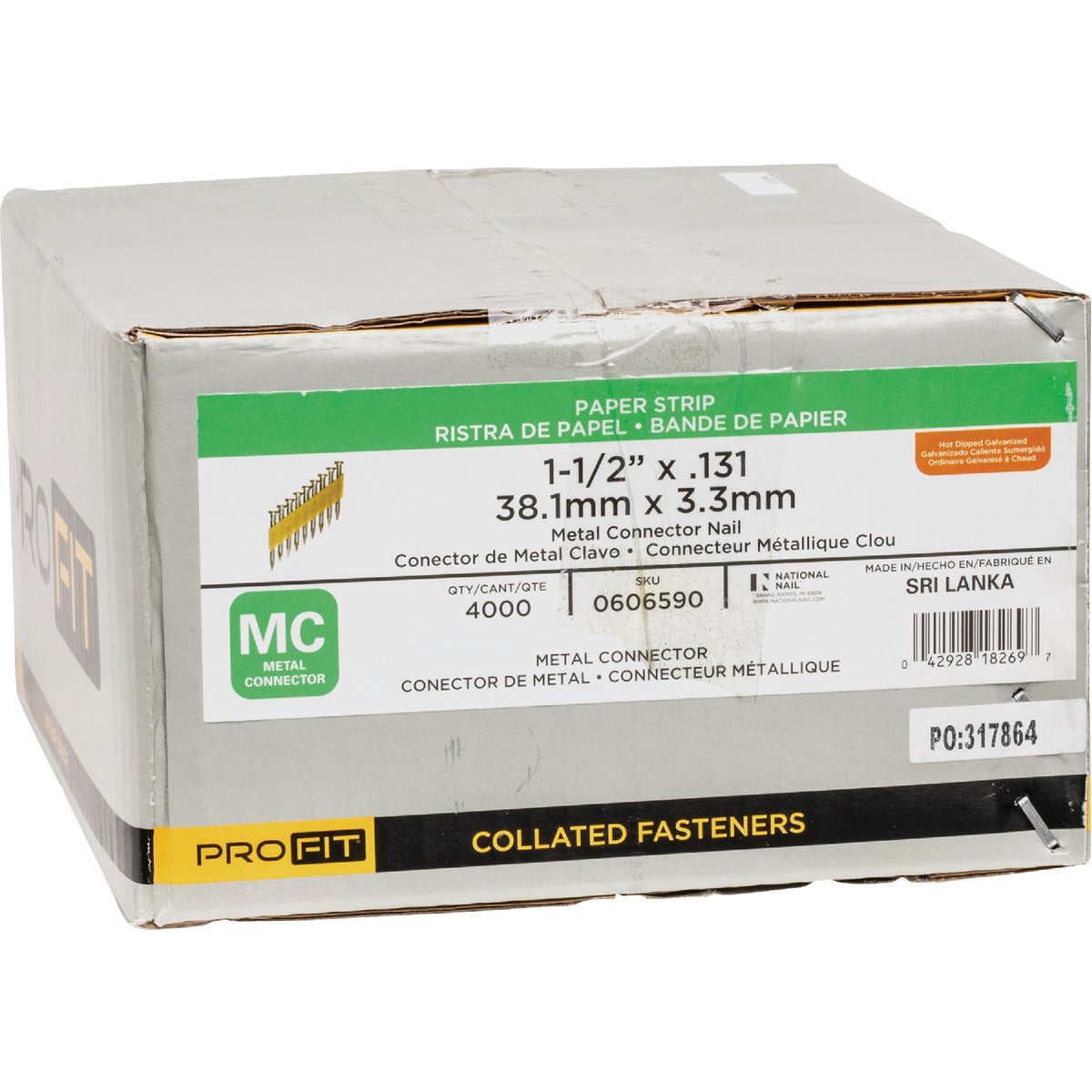 Pro-Fit 1-1/2 In. x 0.131 In. 31 Degree Paper Tape Smooth Shank Round Head Hot Dipped Galvanized Metal Connector Nails (4000 Ct.) Image 2