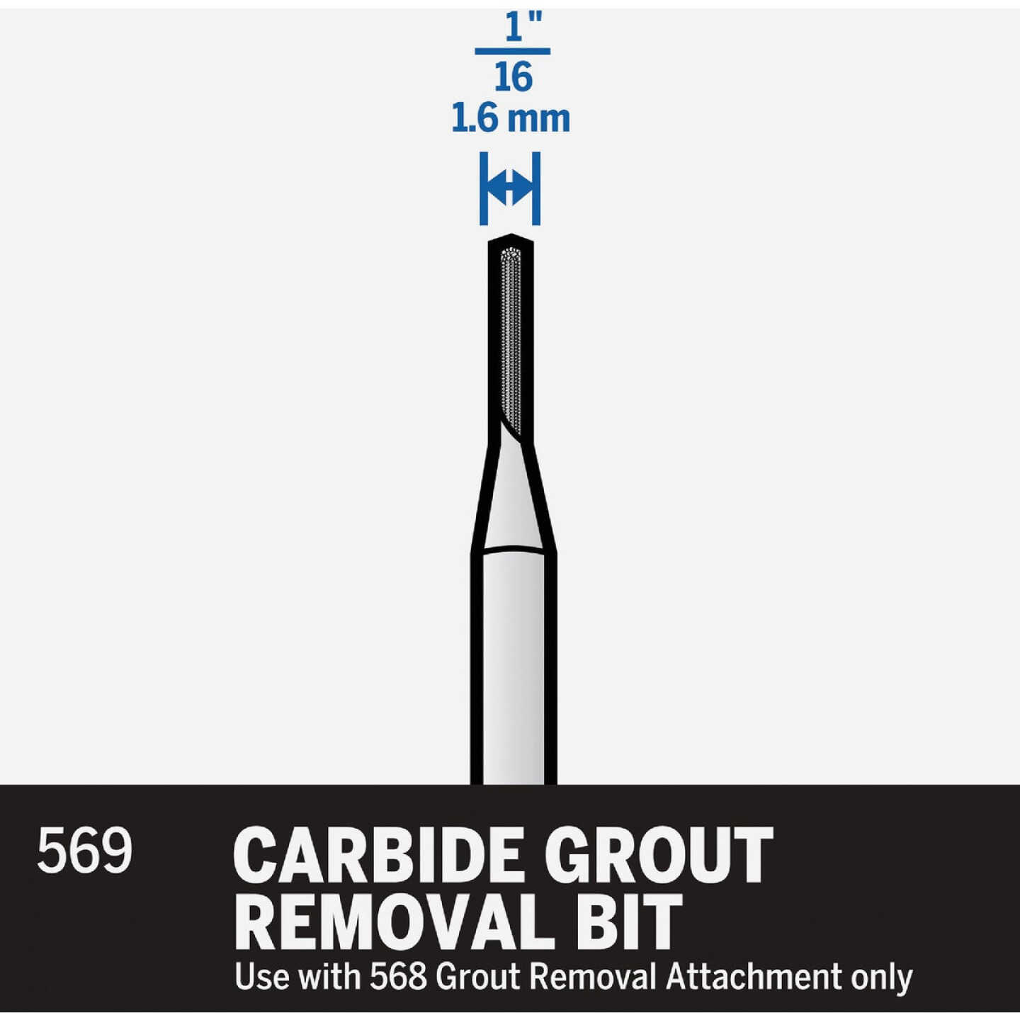 Dremel 1/16 In. Carbide Grout Removal Bit Image 4