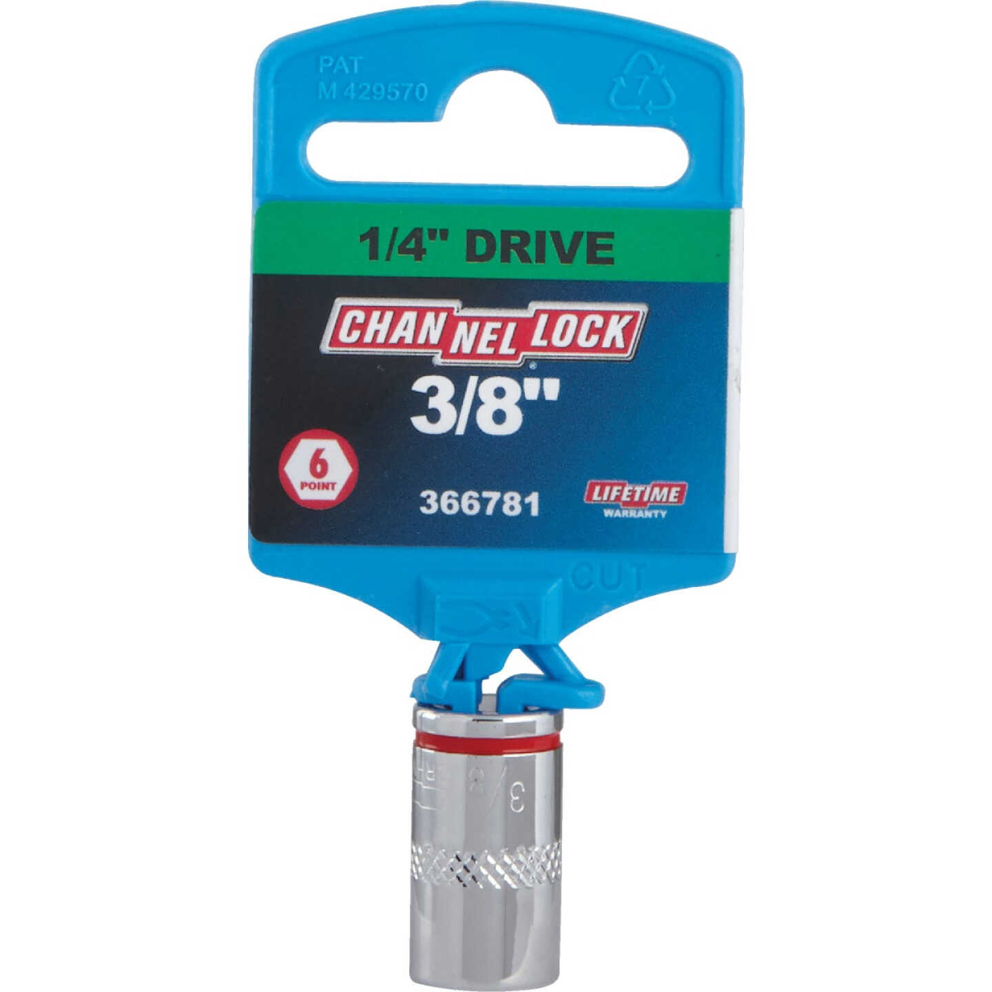 Channellock 1/4 In. Drive 3/8 In. 6-Point Shallow Standard Socket Image 2