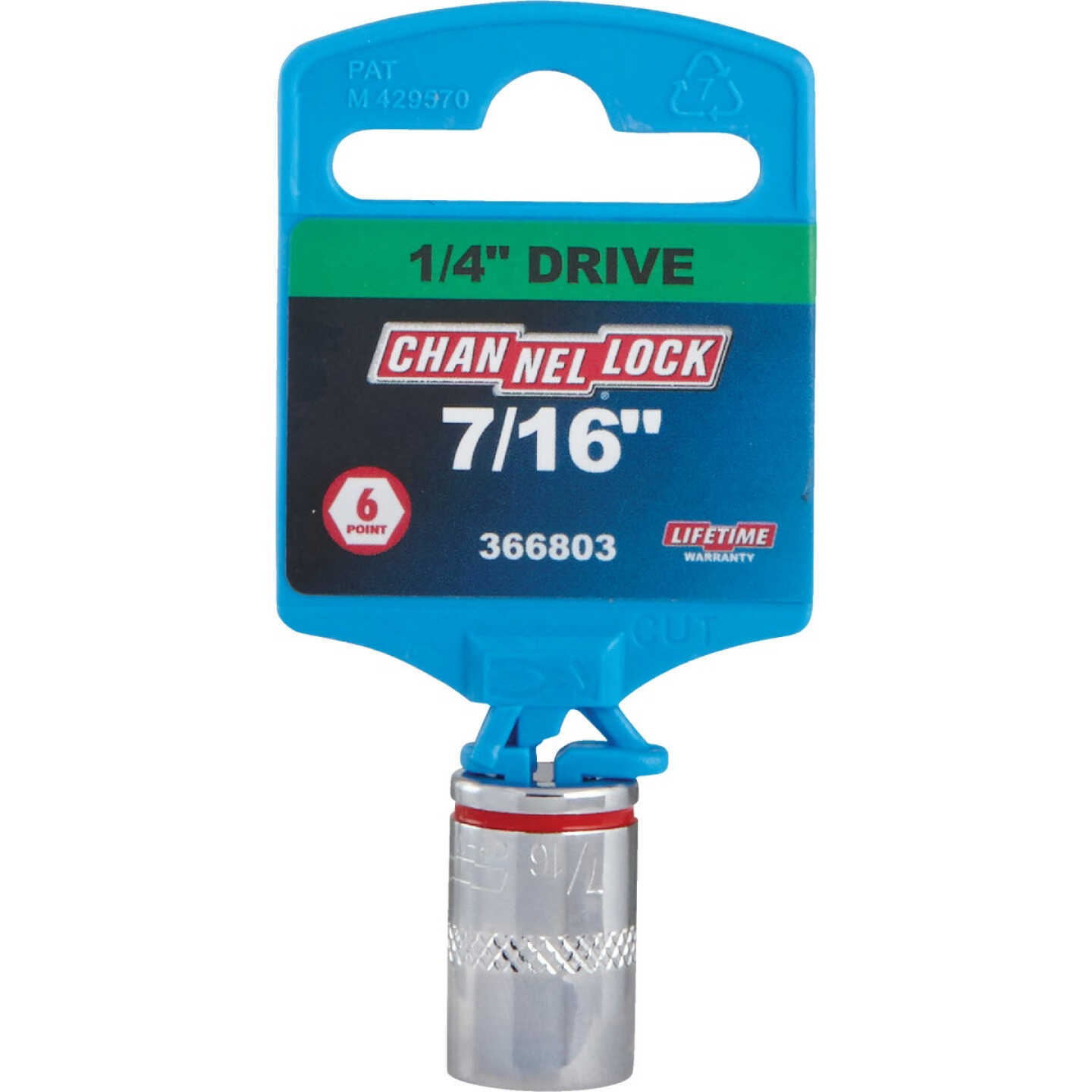 Channellock 1/4 In. Drive 7/16 In. 6-Point Shallow Standard Socket Image 2