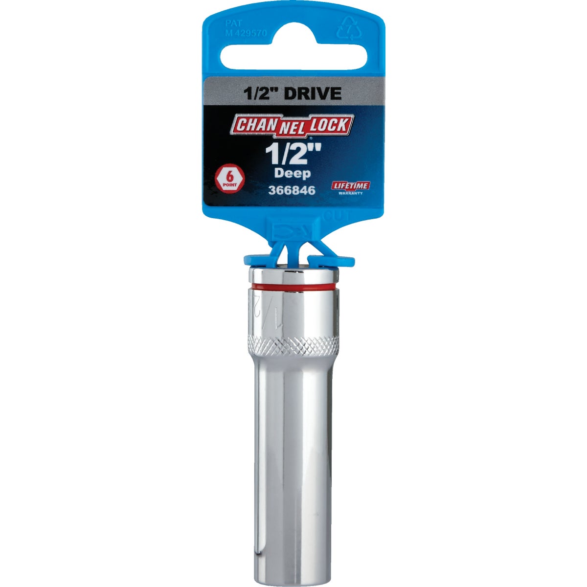 Channellock 1/2 In. Drive 1/2 In. 6-Point Deep Standard Socket Image 2
