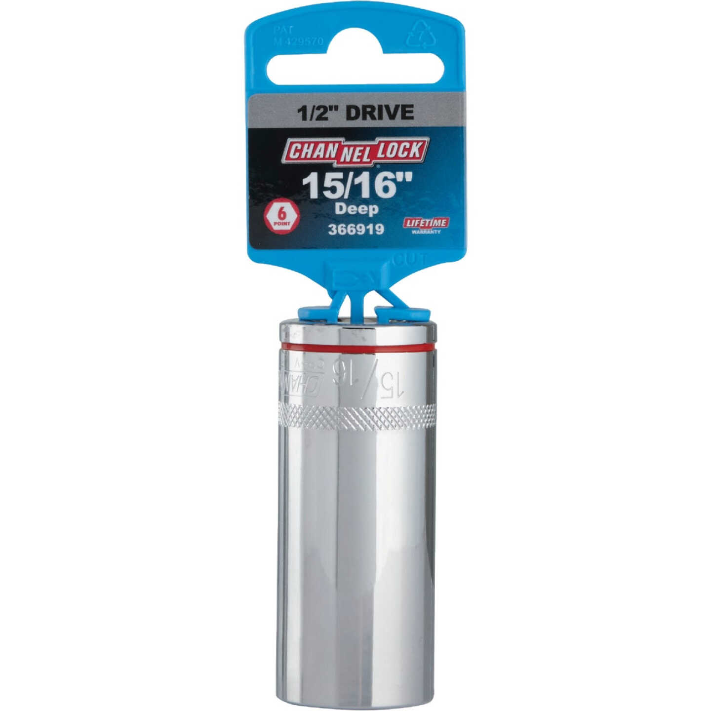 Channellock 1/2 In. Drive 15/16 In. 6-Point Deep Standard Socket Image 2