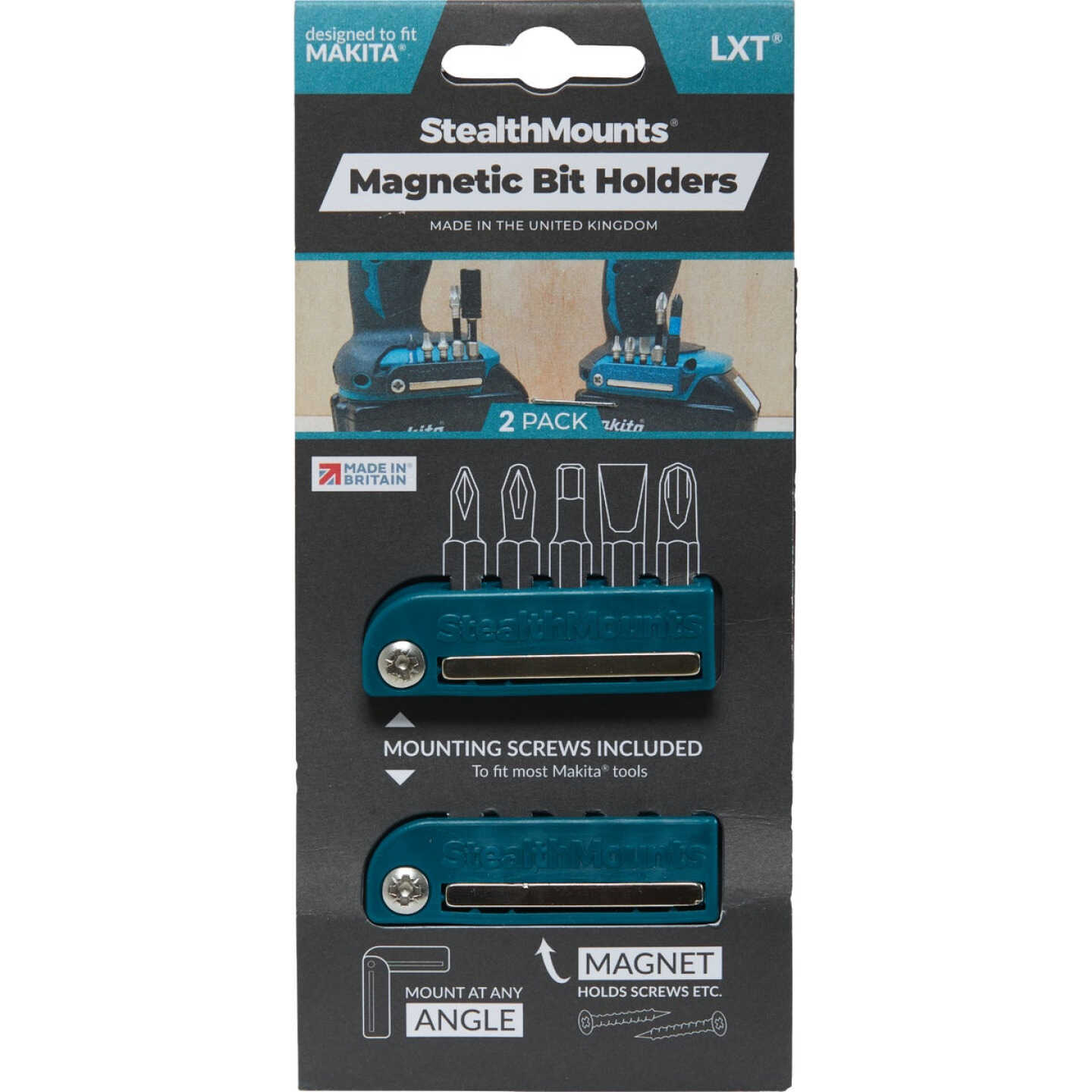 StealthMounts Magnetic Bit Holders for Makita 18/40V (2-Pack) Image 2