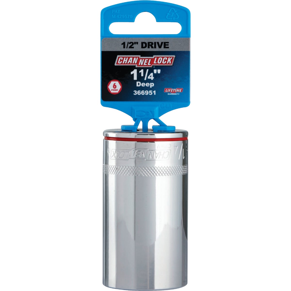 Channellock Standard 1/2 In. Drive 1-1/4 In. 6-Point Deep Standard Socket Image 2