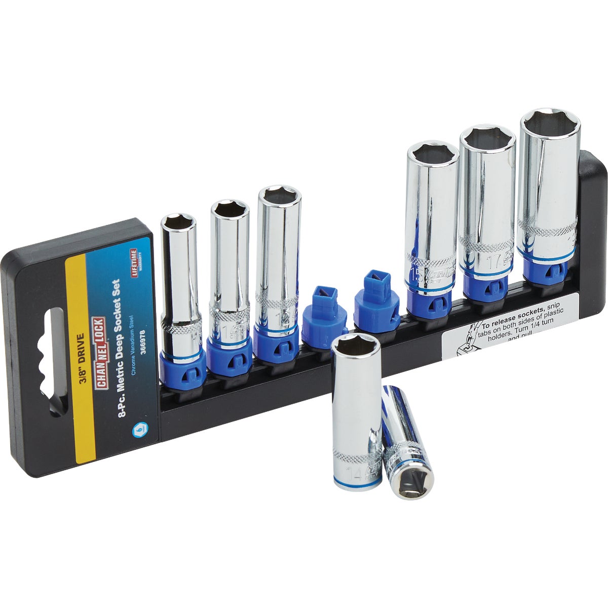 Channellock Metric 3/8 In. Drive 6-Point Deep Socket Set (8-Piece) Image 9