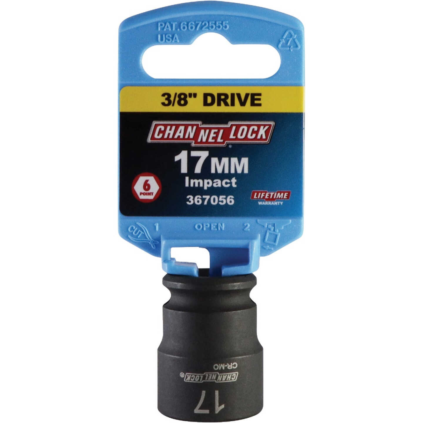 Channellock 3/8 In. Drive 17 mm 6-Point Shallow Metric Impact Socket Image 2
