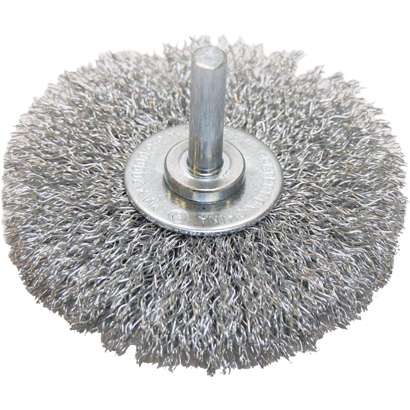 Weiler Vortec 3 In. Crimped, Coarse Drill-Mounted Wire Brush Image 1