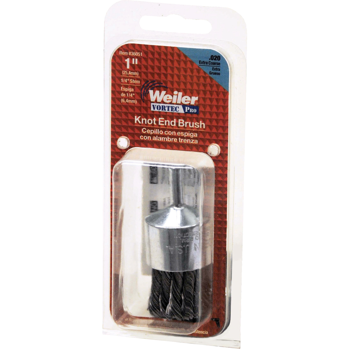 Weiler Vortec 1 In. Professional Shank-Mounted Drill-Mounted Wire Brush Image 2