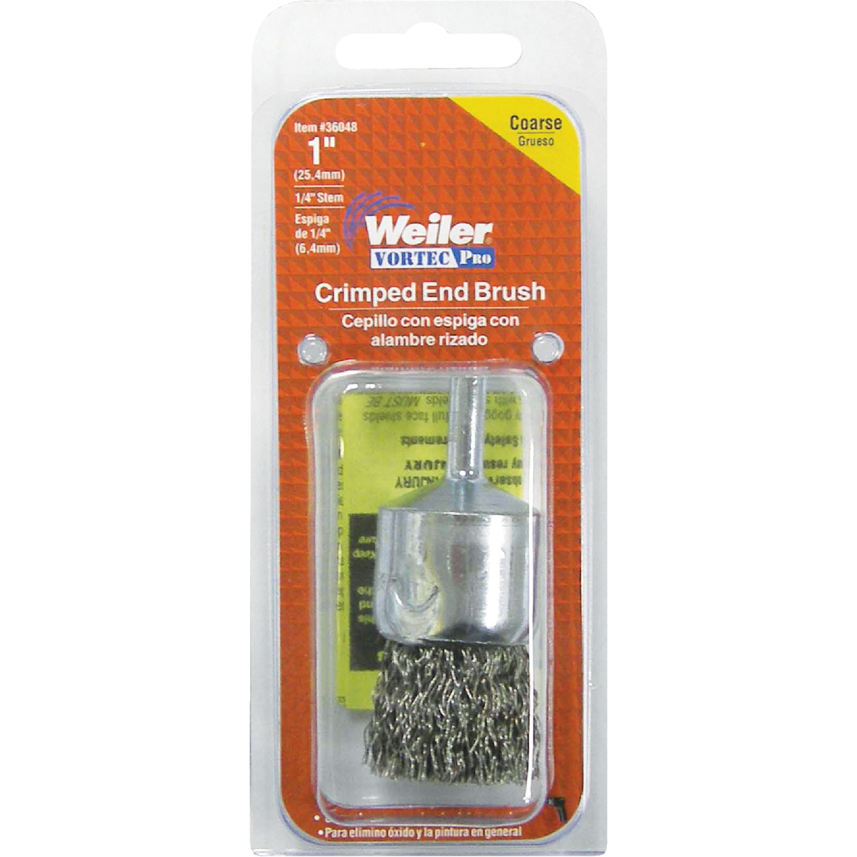 Weiler Vortec 1 In. Professional Shank-Mounted Drill-Mounted Wire Brush Image 2