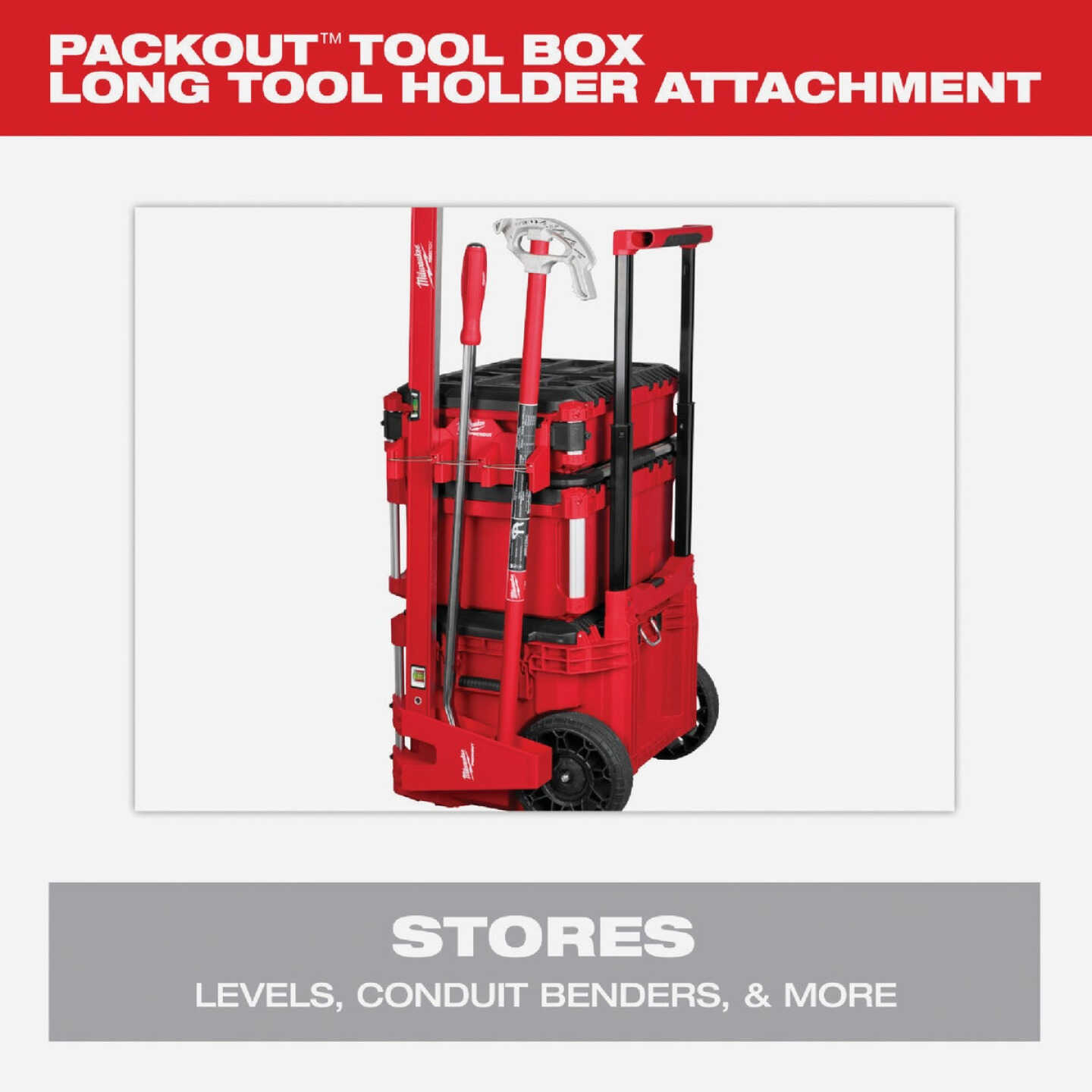 Milwaukee PACKOUT Tool Box Long Tool Holder Attachment Image 5