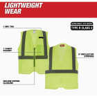 Milwaukee ANSI Class 2 High Vis Yellow Mesh Safety Vest, Large/XL Image 3