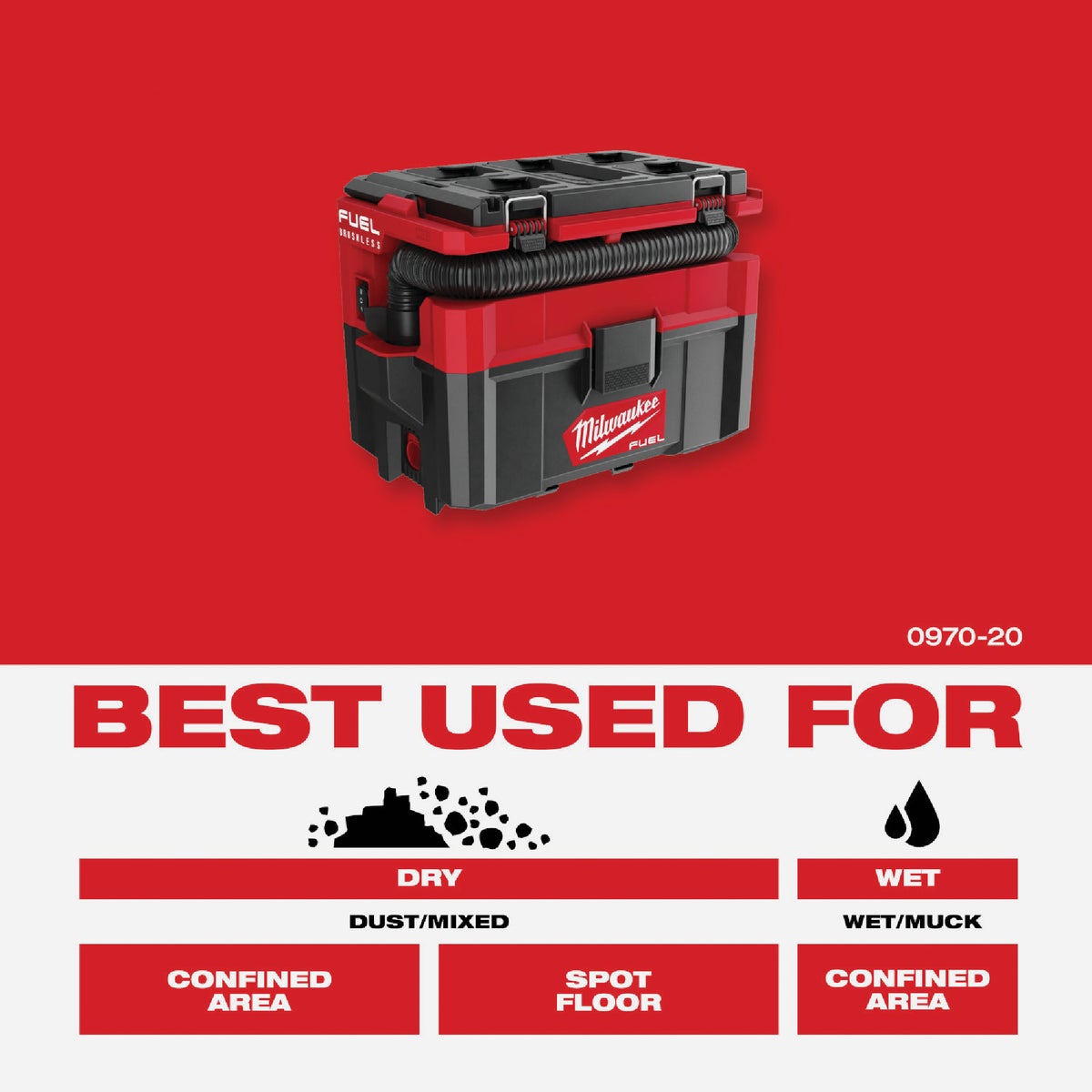 Milwaukee M18 FUEL PACKOUT Brushless 2.5 Gal. Cordless Wet/Dry Vacuum (Tool Only) Image 9