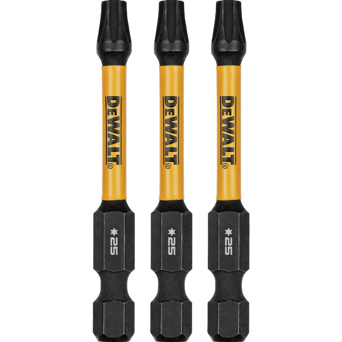 DEWALT FlexTorq 2 In. T25 TORX Impact Screwdriver Bit (3-Pack)