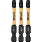 DEWALT FlexTorq 2 In. T25 TORX Impact Screwdriver Bit (3-Pack) Image 1