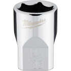 Milwaukee 3/8 In. Drive 9/16 In. 6-Point Shallow Standard Socket with FOUR FLAT Sides Image 1