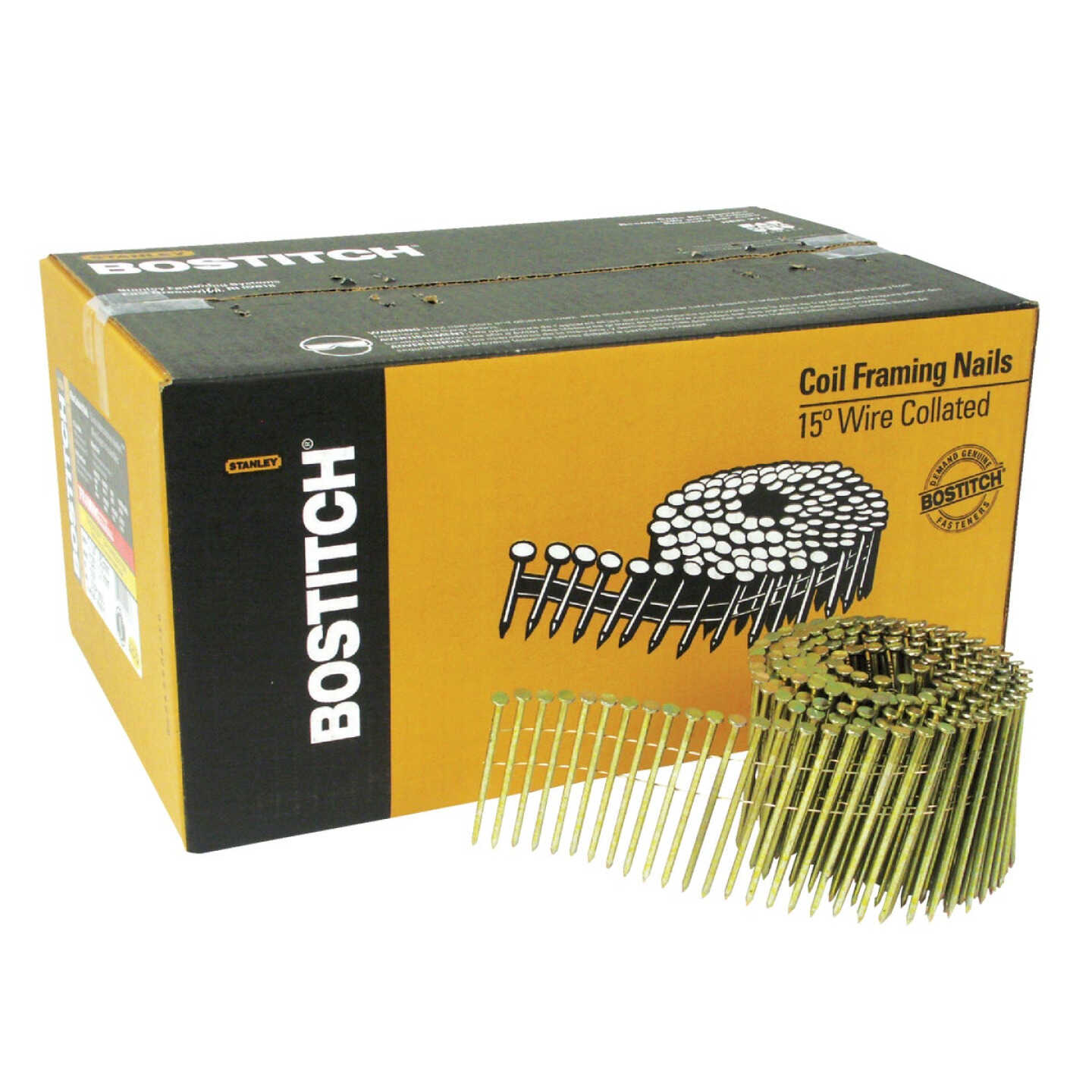 Bostitch 15 Degree Wire Weld Galvanized Coil Framing Nail, 3-1/4 In. x .120 In. (2700 Ct.) Image 1