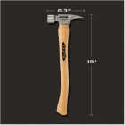 Stiletto 14 Oz. Smooth-Face Framing Hammer with Hickory Handle Image 4