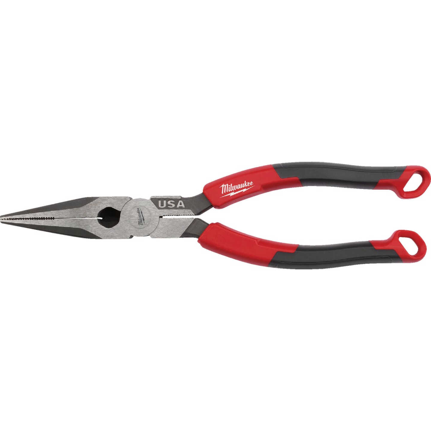Milwaukee 8 In. Comfort Grip Long Nose Pliers (USA) Image 1