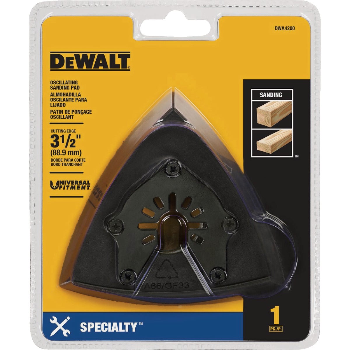 DEWALT Universal Fitment 3-1/2 In. Oscillating Sanding Pad Image 2