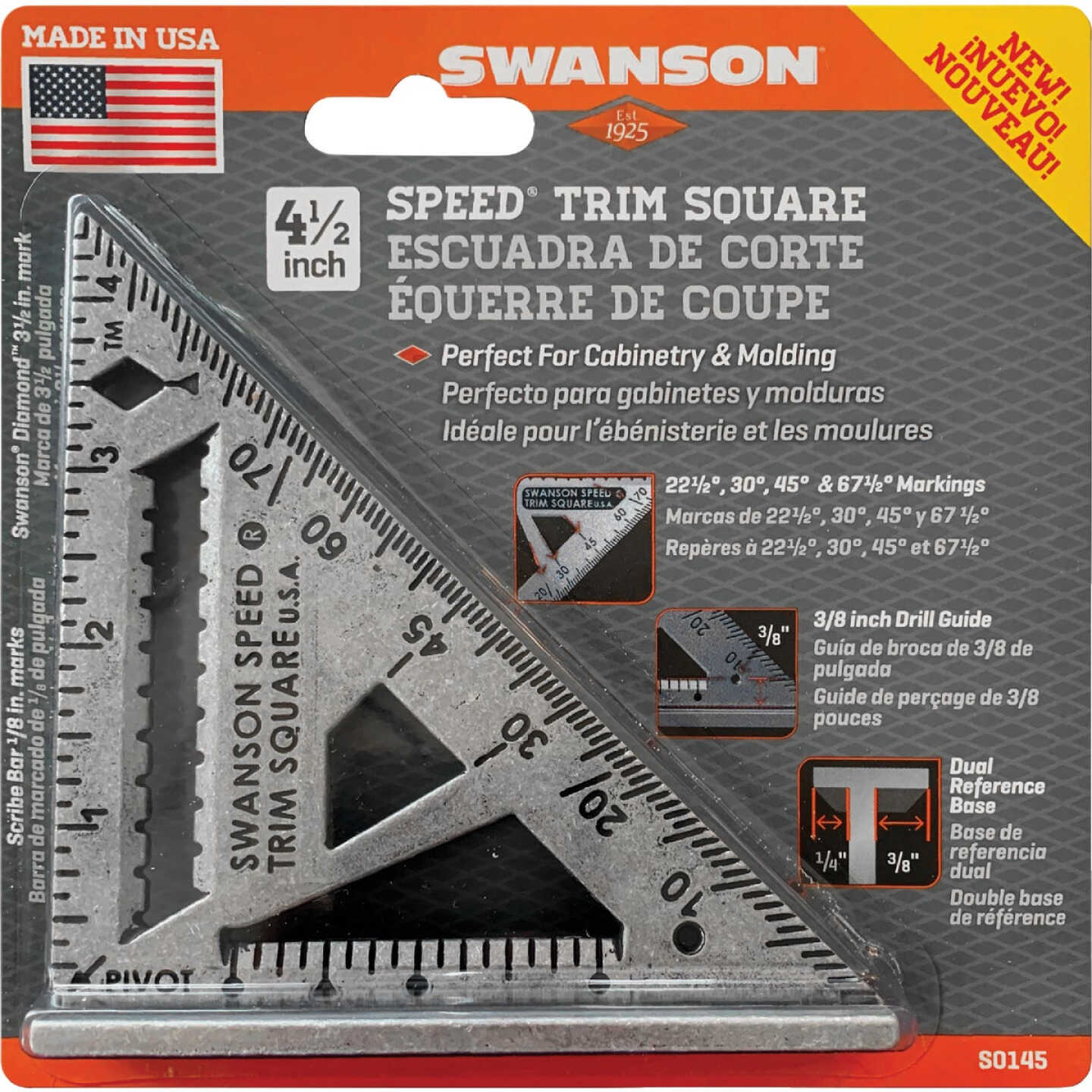 Swanson Speed 4-1/2 In. Aluminum Trim Square Image 1