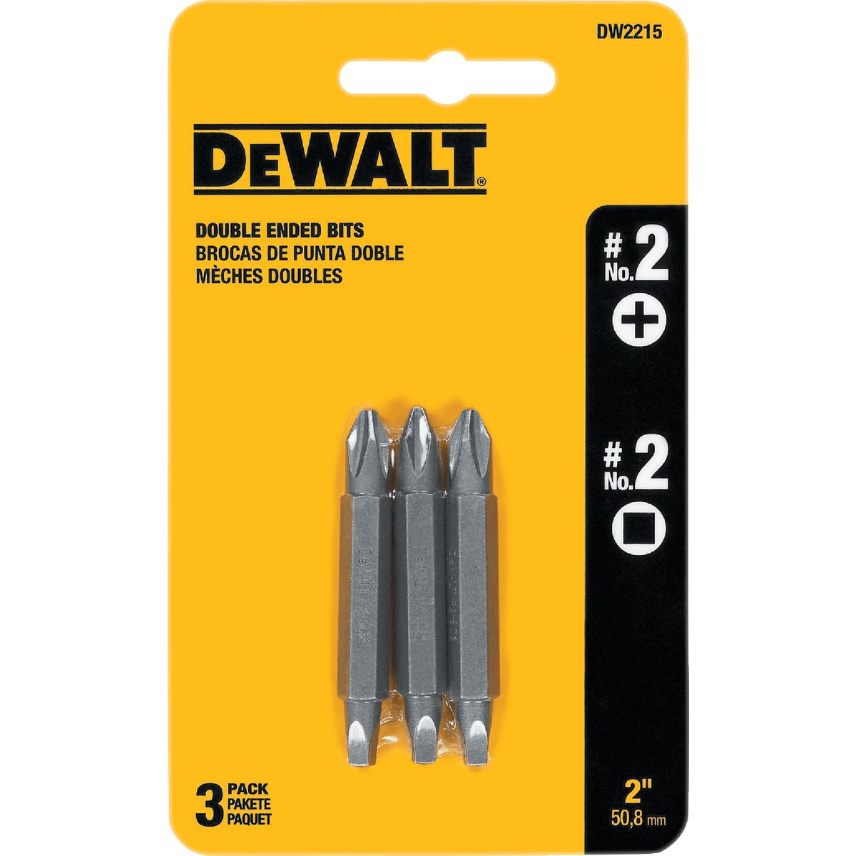 DEWALT Phillips #2 Square Recess Double-End Screwdriver Bit Image 2