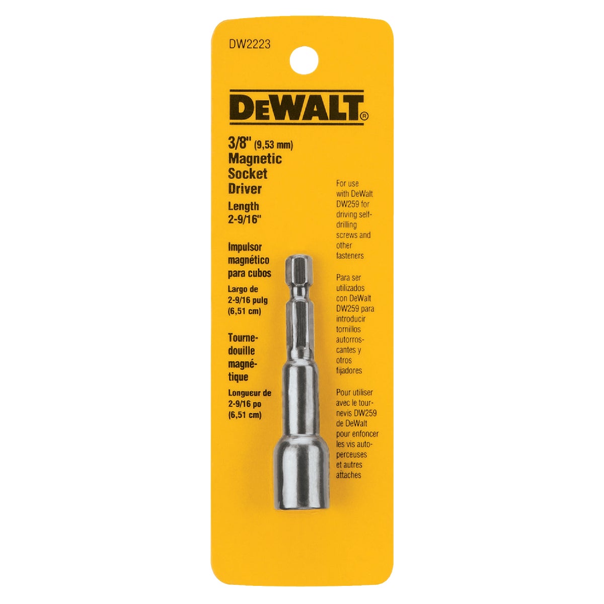DEWALT 3/8 In. x 2-9/16 In. Magnetic Nutdriver Bit