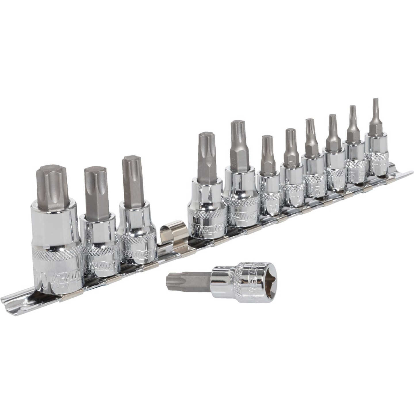 Channellock 1/4 In., 3/8 In., 1/2 In. Drive 6-Point Torx Bit Socket Set (12-Piece) Image 1