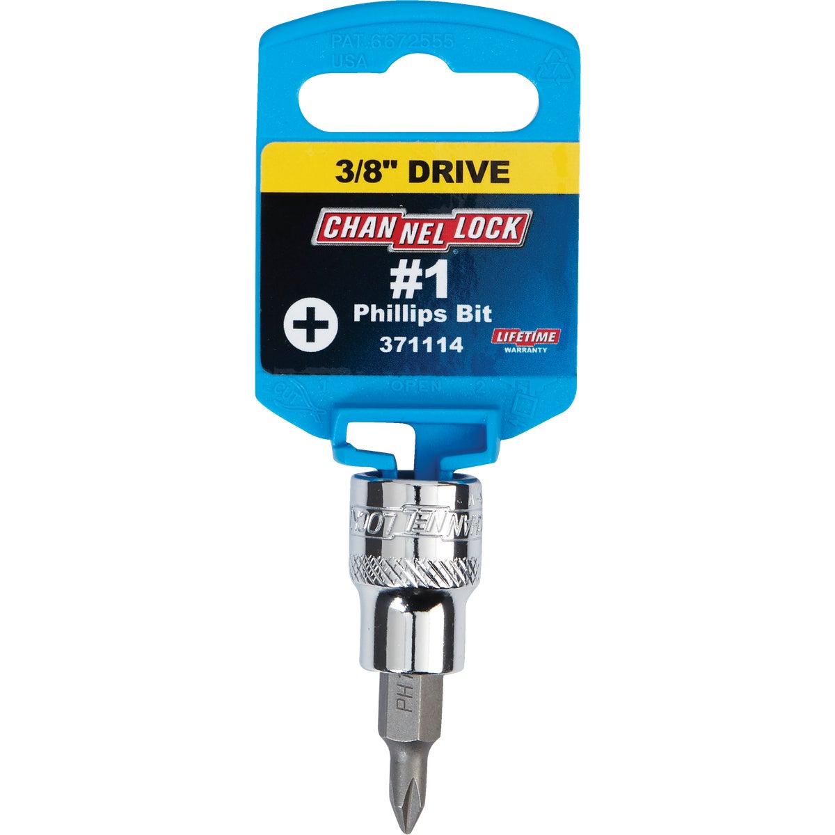Channellock Standard 3/8 In. Drive No. 1 Phillips Screwdriver Bit Socket Image 2