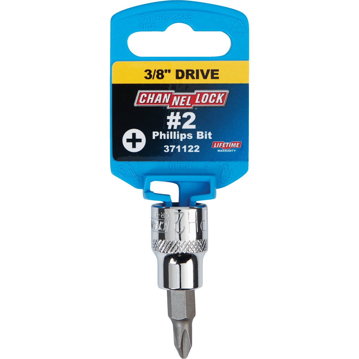 Channellock Standard 3/8 In. Drive No. 2 Phillips Screwdriver Bit Socket Image 2