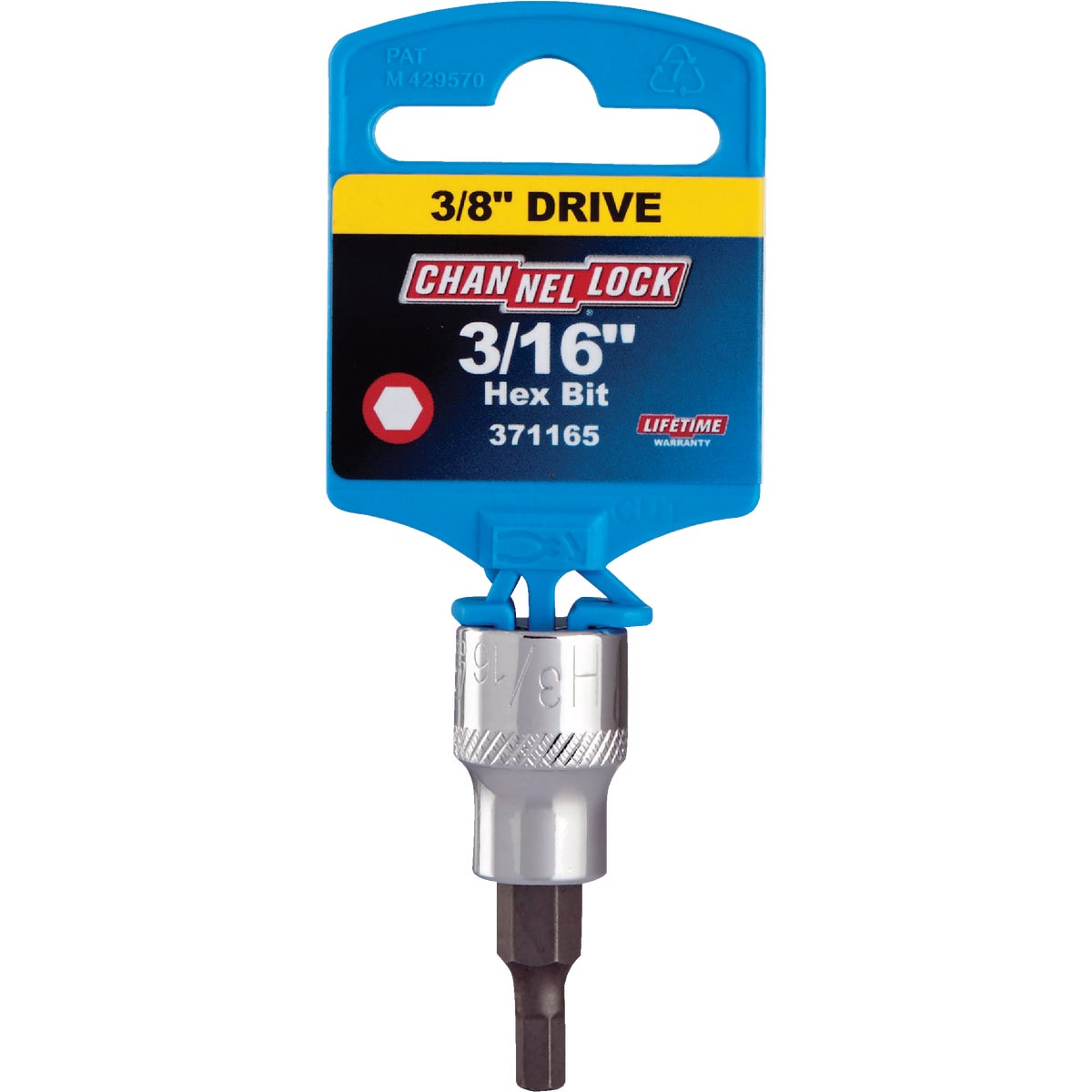 Channellock 3/8 In. Drive 3/16 In. 6-Point Standard Hex Bit Socket Image 2