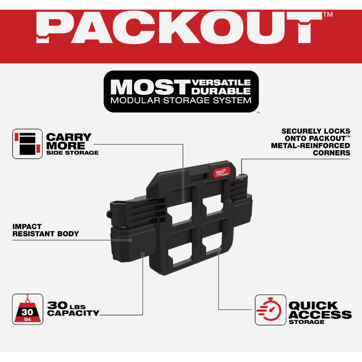 Milwaukee PACKOUT Tool Box Compact Plate Image 2