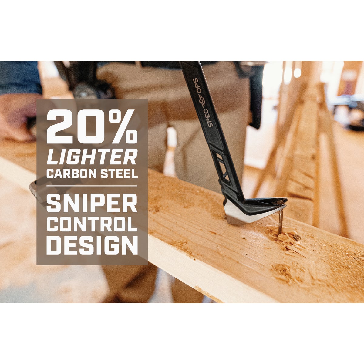 Spec Ops 11 In. High-Carbon Steel Nail Puller Cats Paw Pry Bar Image 2