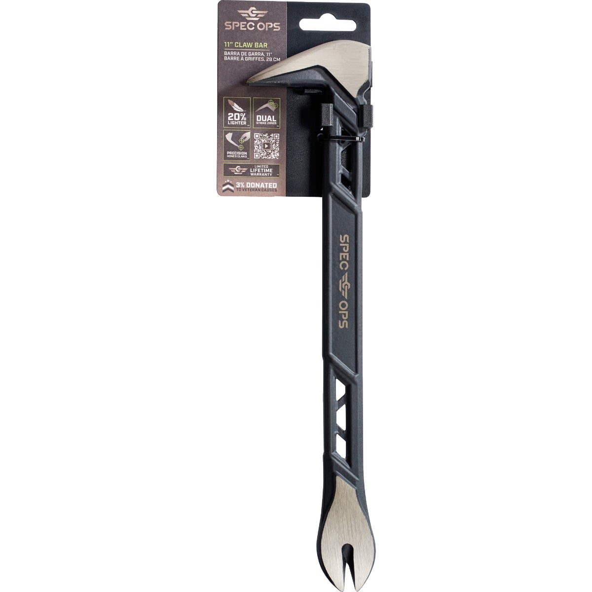 Spec Ops 11 In. High-Carbon Steel Nail Puller Cats Paw Pry Bar Image 7