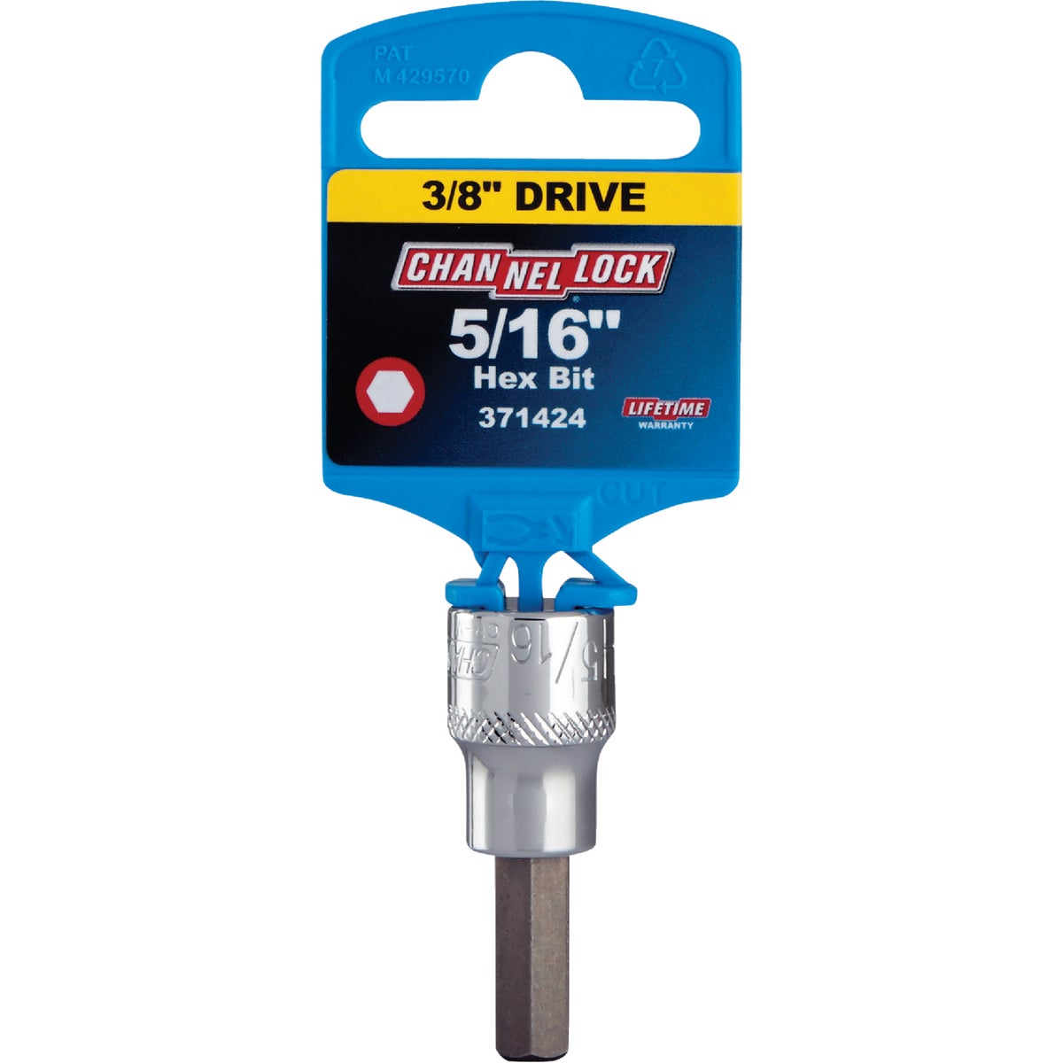 Channellock 3/8 In. Drive 5/16 In. 6-Point Standard Hex Bit Socket Image 2