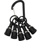 Railer Bit Holder Keychain with (5) Black Hex Shank Bit Holders Image 1
