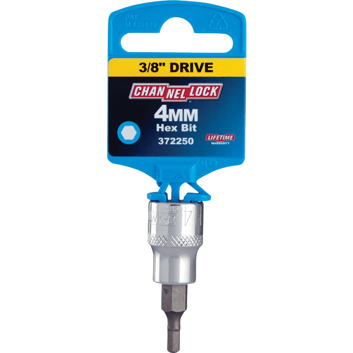 Channellock 3/8 In. Drive 4 mm 6-Point Metric Hex Bit Socket Image 2