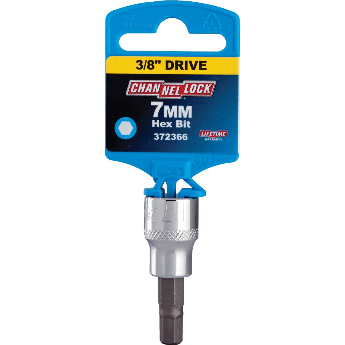 Channellock 3/8 In. Drive 7 mm 6-Point Metric Hex Bit Socket Image 2