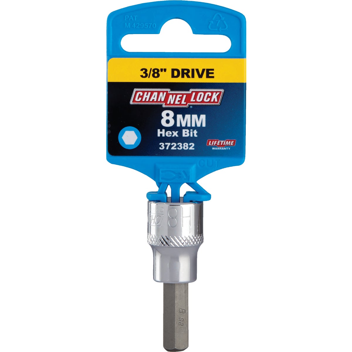 Channellock 3/8 In. Drive 8 mm 6-Point Metric Hex Bit Socket Image 2