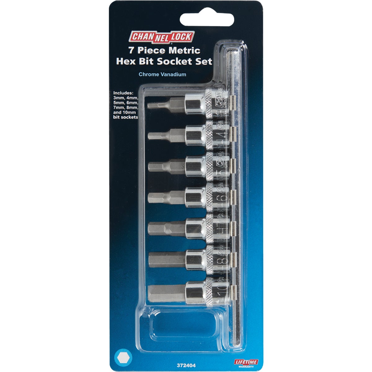 Channellock Metric 3/8 In. Drive 6-Point Hex Bit Socket Set (7-Piece) Image 3