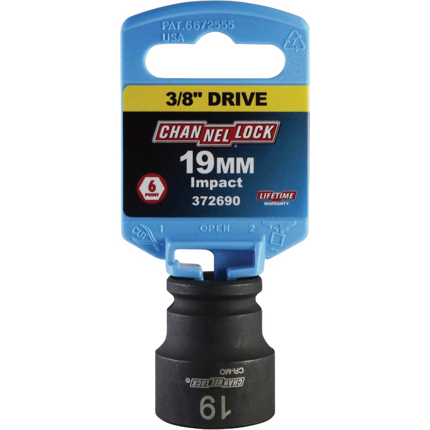 Channellock 3/8 In. Drive 19 mm 6-Point Shallow Metric Impact Socket Image 2