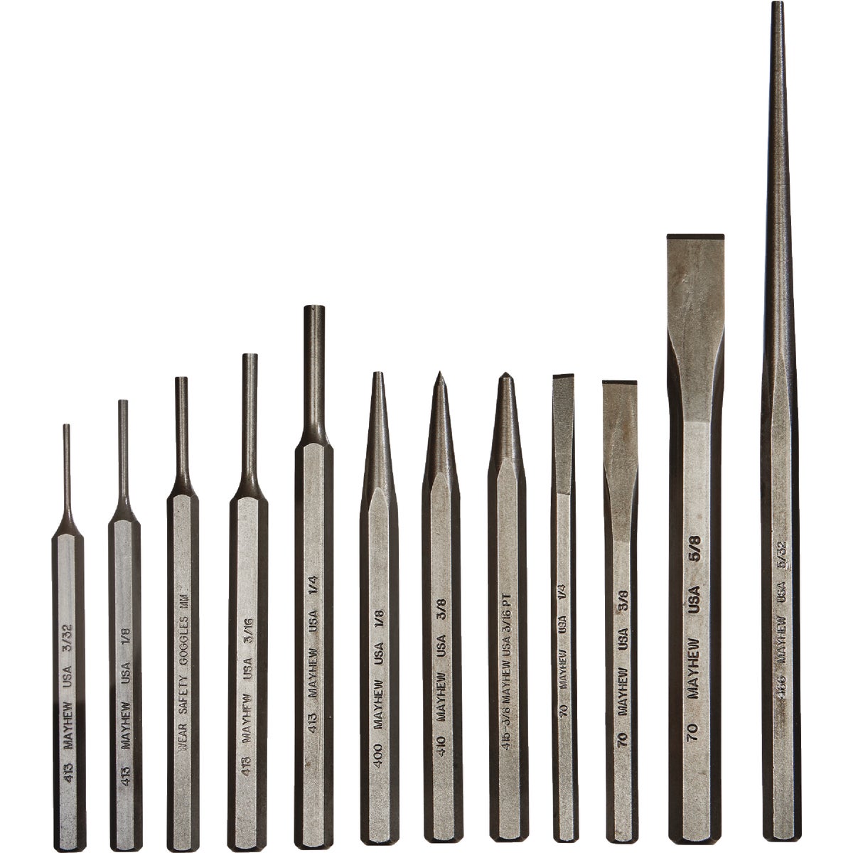 Mayhew Tools Punch & Chisel Set (12-Piece)