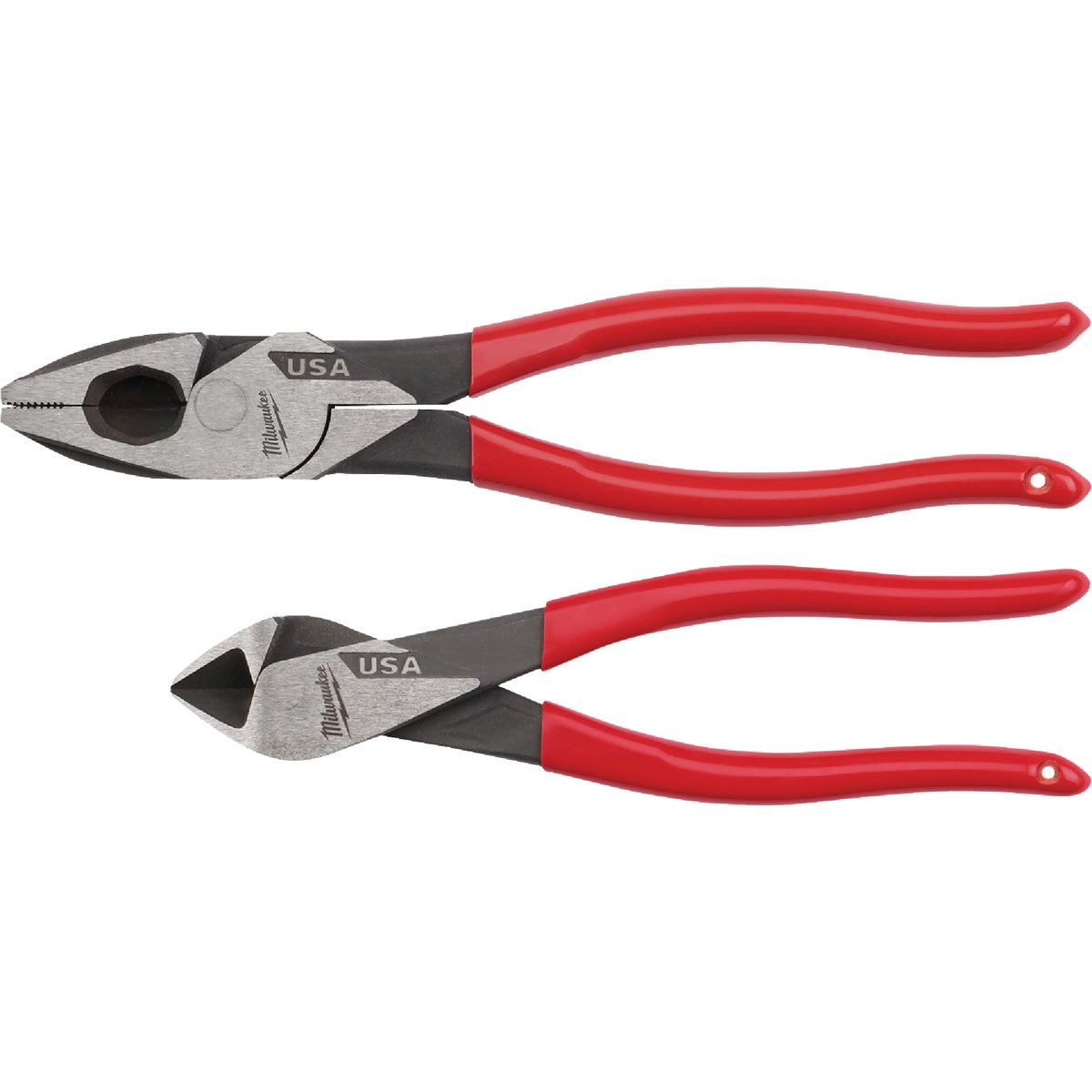 Milwaukee Dipped Grip Cutting Pliers Set (2-Piece)