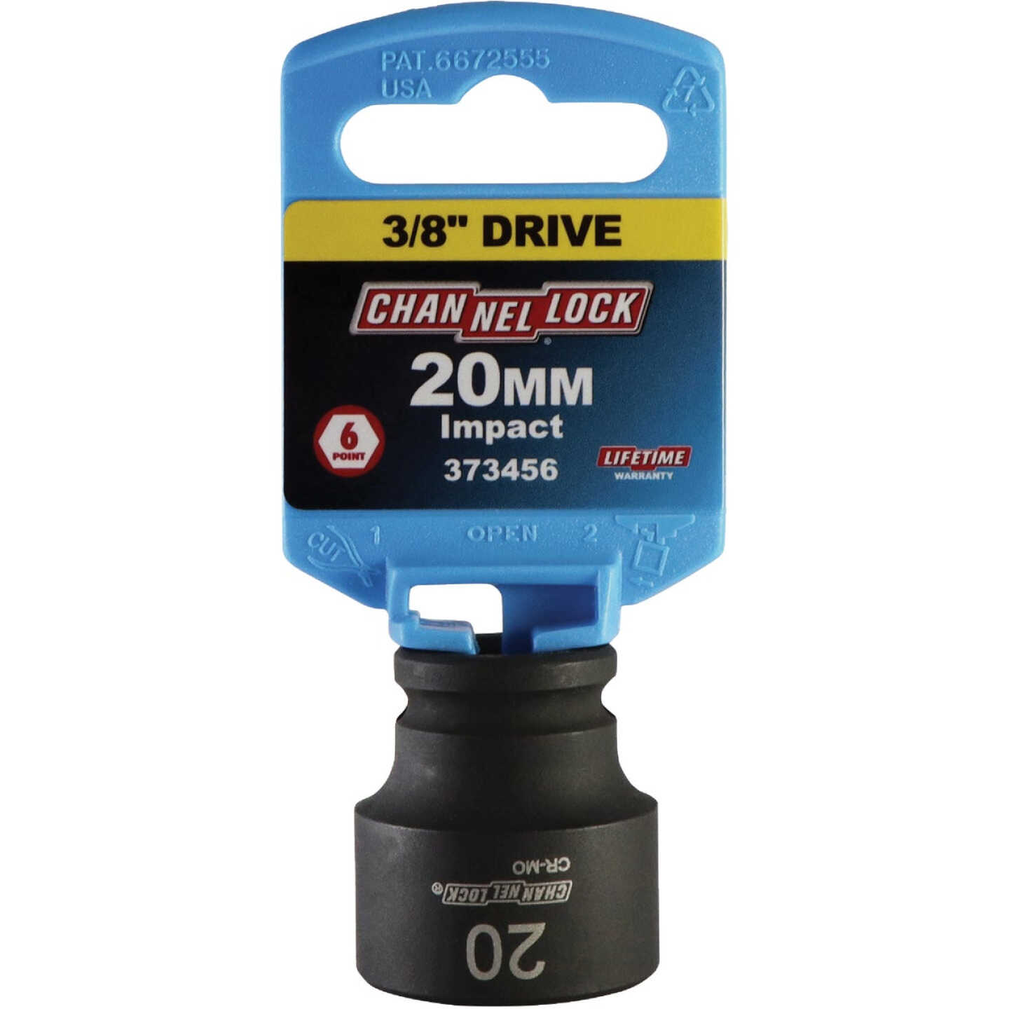 Channellock 3/8 In. Drive 20 mm 6-Point Shallow Metric Impact Socket Image 2