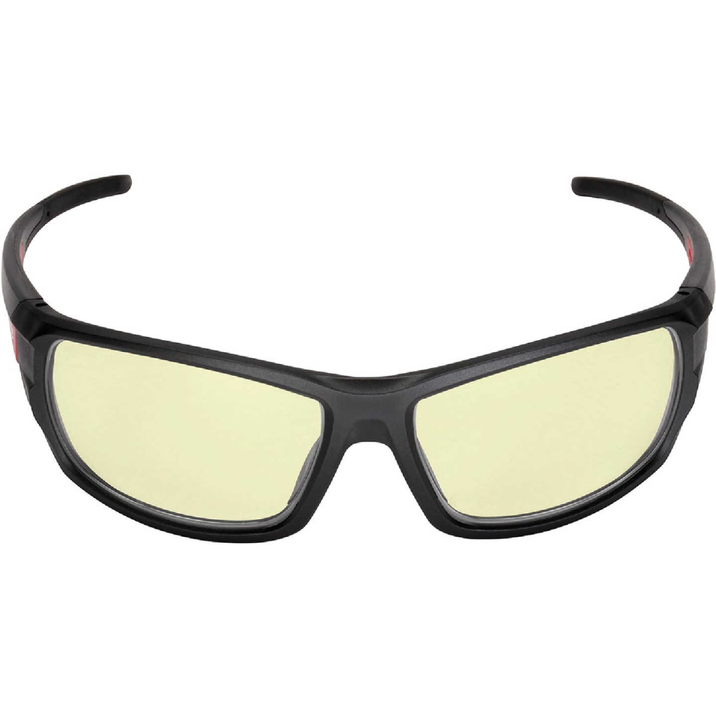 Milwaukee Performance Red & Black Frame Safety Glasses with Yellow Fog-Free Lenses Image 3