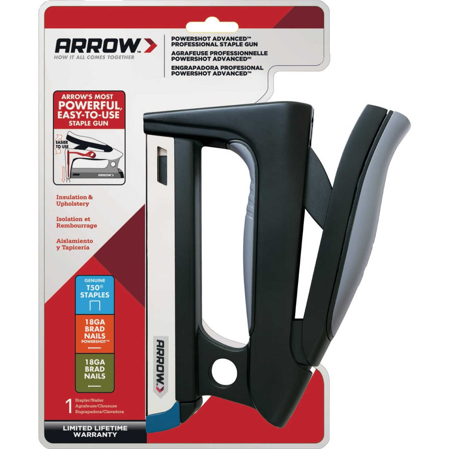 Arrow PowerShot Advanced Torsion Drive Forward Action Staple & Nail Gun Image 2