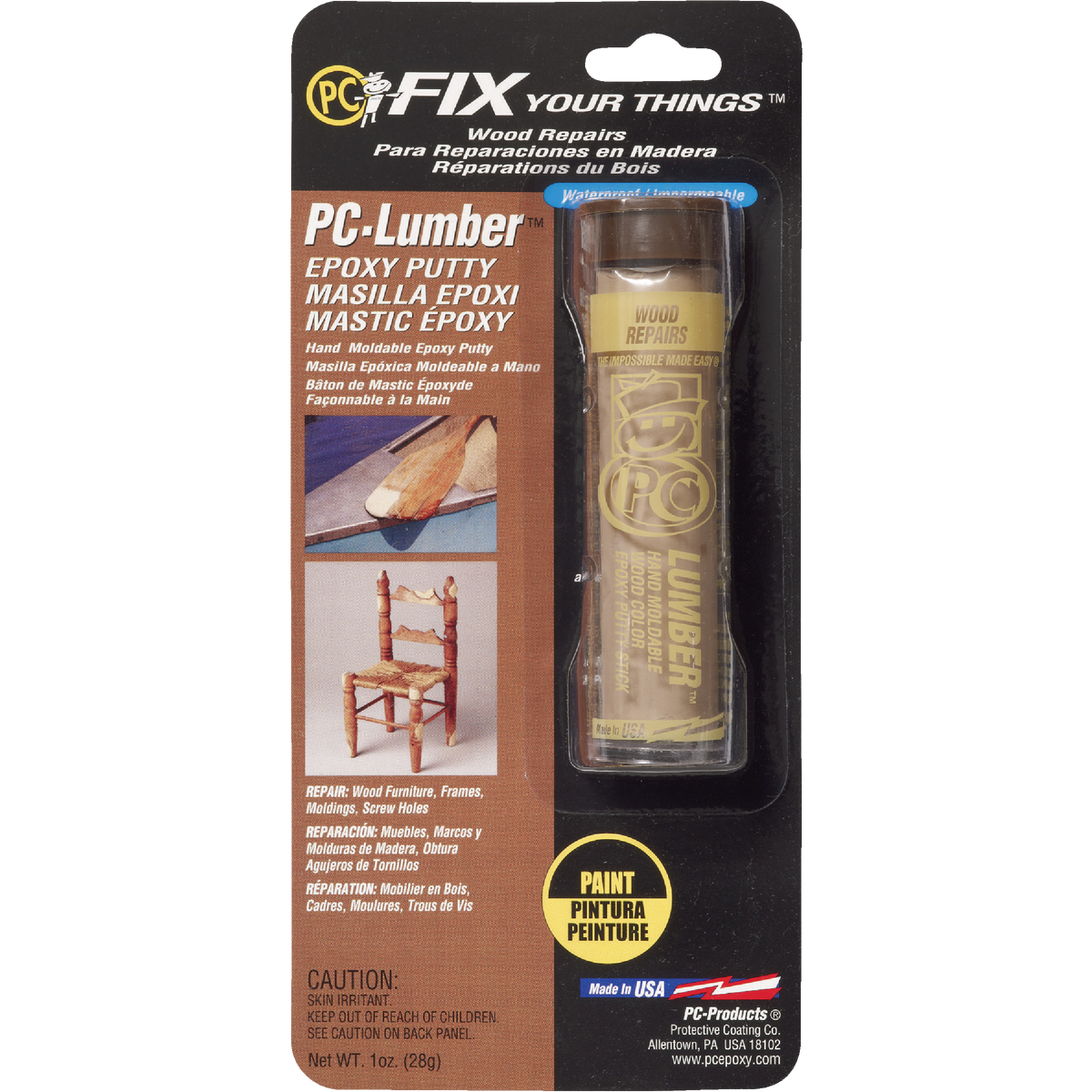 PC-Lumber 1 Oz. Tan Metal Epoxy Putty Image 1