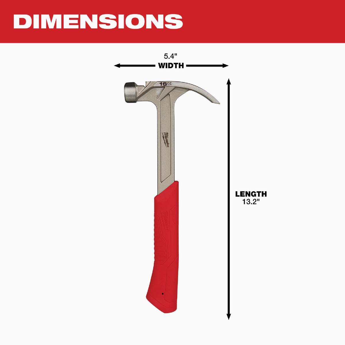 Milwaukee 16 Oz. Smooth-Face Rip Claw Hammer with Steel Handle Image 5