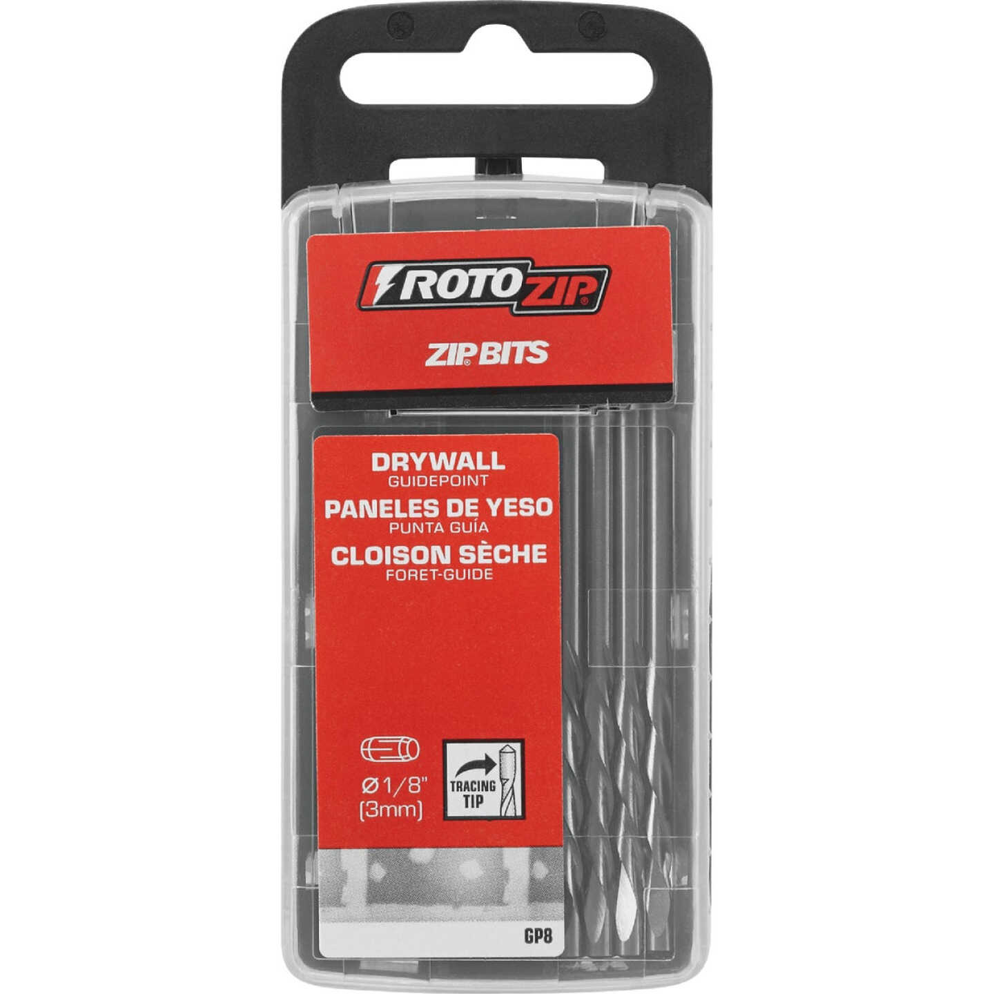 Rotozip 1/8 In. Guidepoint Drywall Bit (8-Pack) Image 1