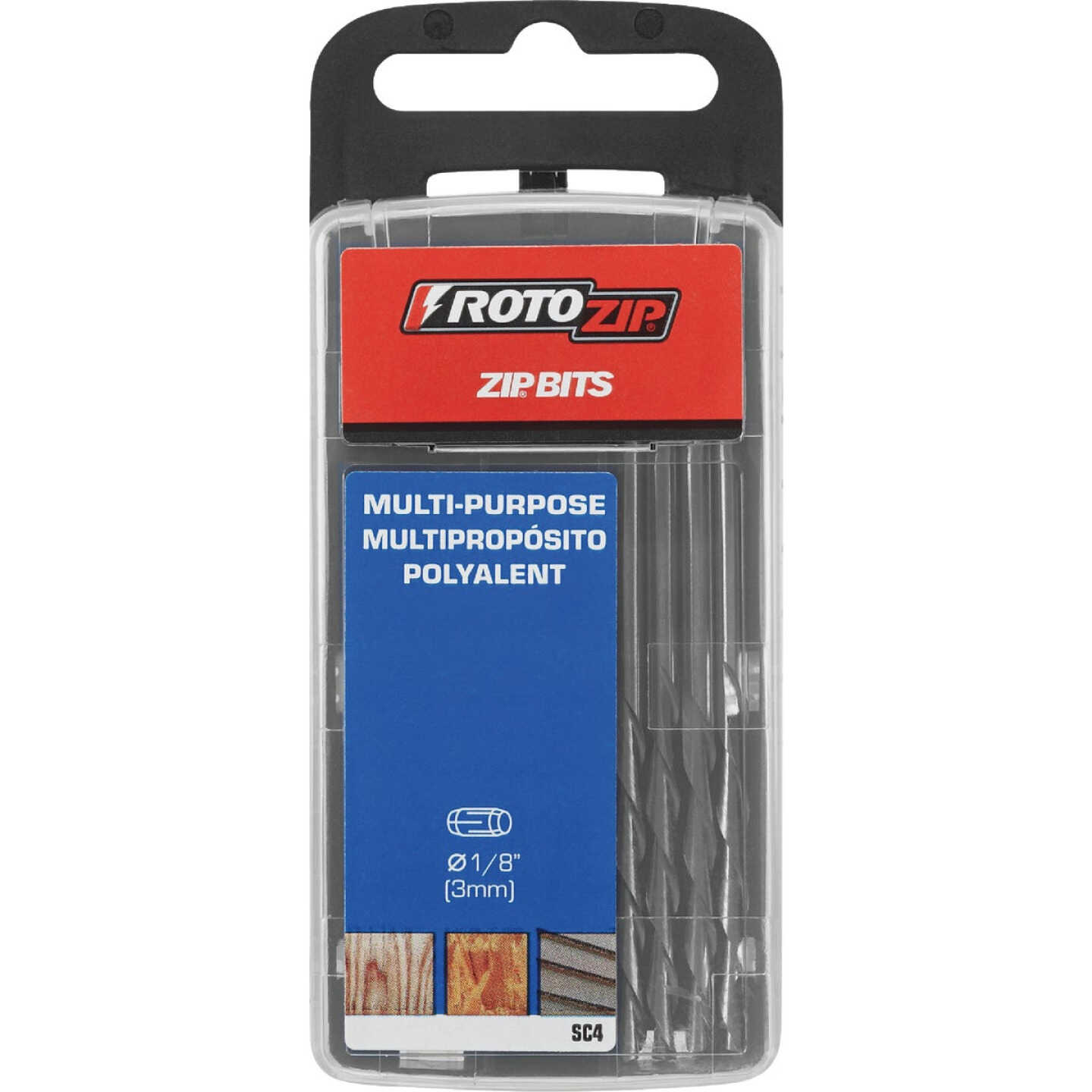Rotozip Sabrecut 1/8 In. Multi-Purpose Bit (4-Pack) Image 1