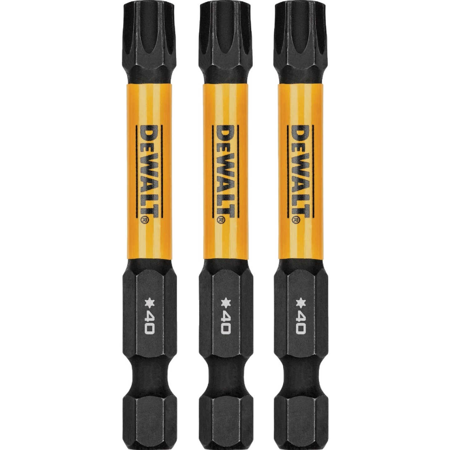 DEWALT FlexTorq 2 In. T40 TORX Impact Screwdriver Bit (3-Pack) Image 1